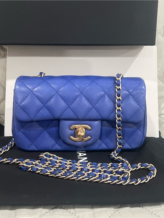 CHANEL Handbags - 💙💙Chanel Quilted Lambskin Extra Mini Rectangular Flap Bag